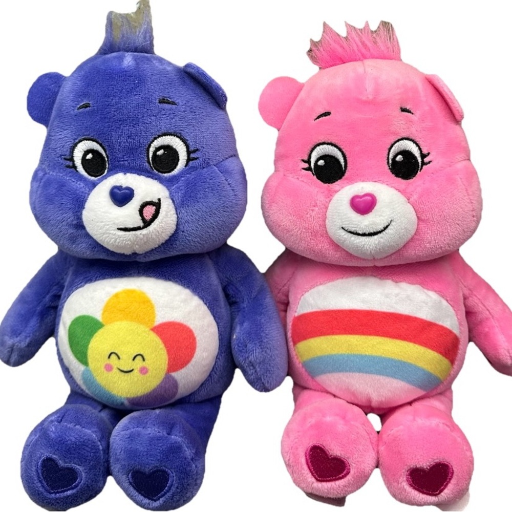 Colorful Plush Care Bears  Bear Set - Pink and Blue